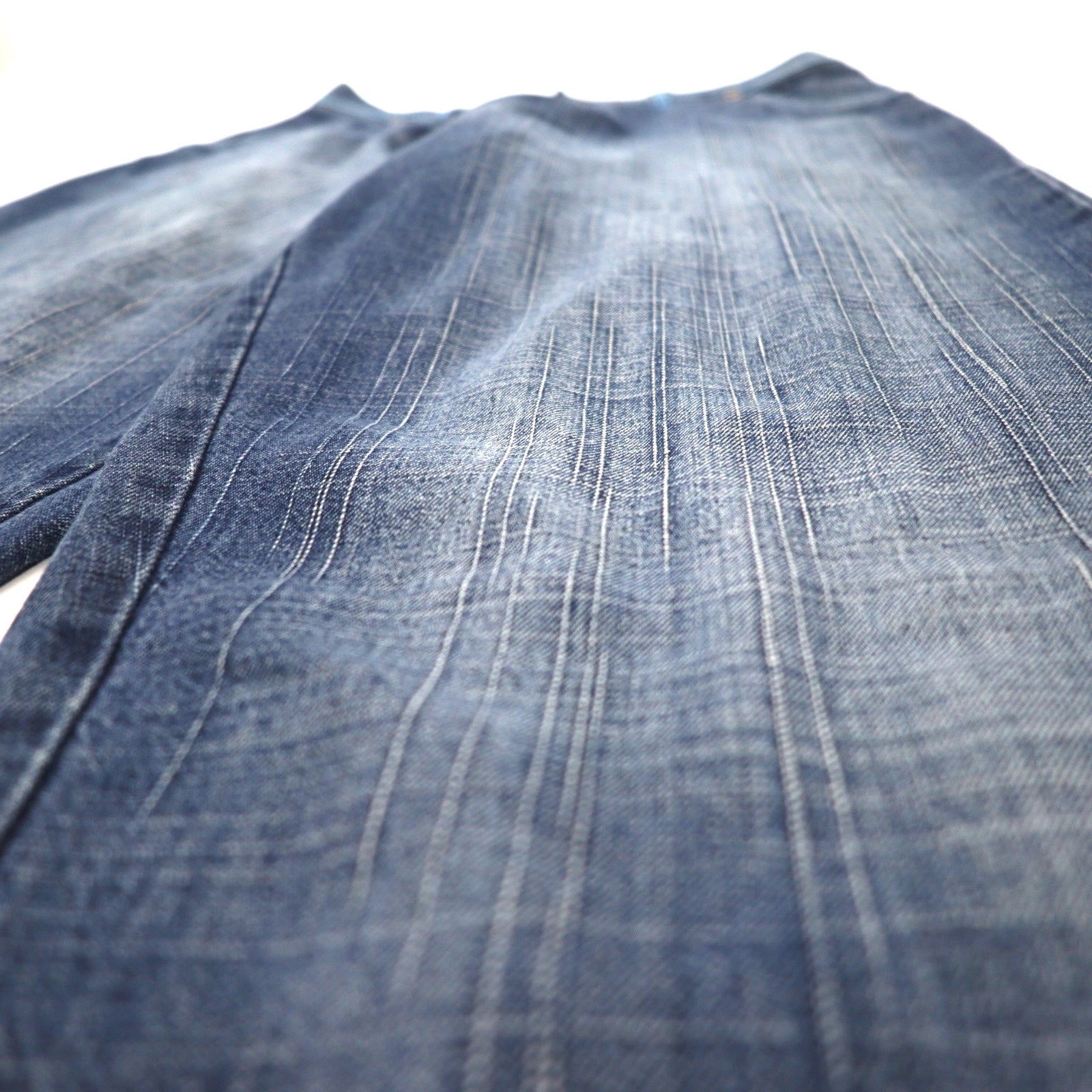 EVOLUTION JEANS Pantaloni larghi in denim anni '90 32 blu cotone ampi