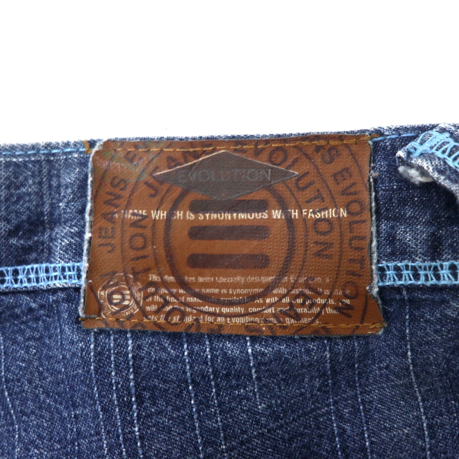 EVOLUTION JEANS Pantaloni larghi in denim anni '90 32 blu cotone ampi