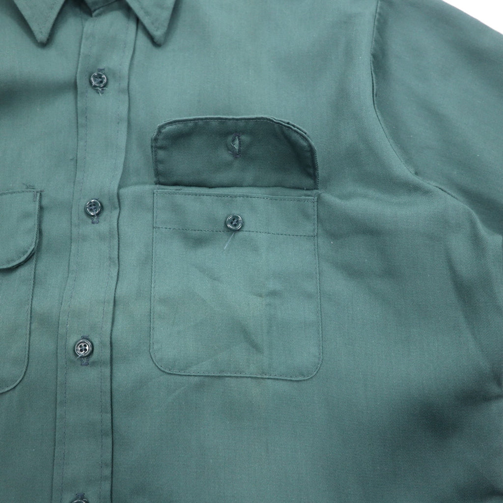 FIVE BROTHER 90年代 USA製 ツイル ワークシャツ L カーキ ポリエステル コットン ACWA ユニオンメイド UNION MADE