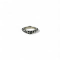 Anello gotico vintage con croce in argento, anello a croce svasata quadrata, misura 15, argento 925, gotico