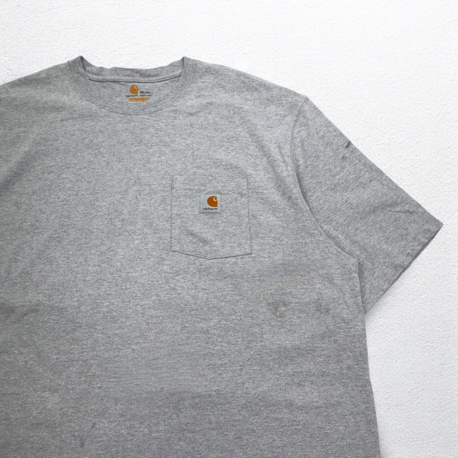 Carhartt T-shirt con taschino Original Fit, Pocket Tee 2XL TALL, Original Fit, grigio, cotone