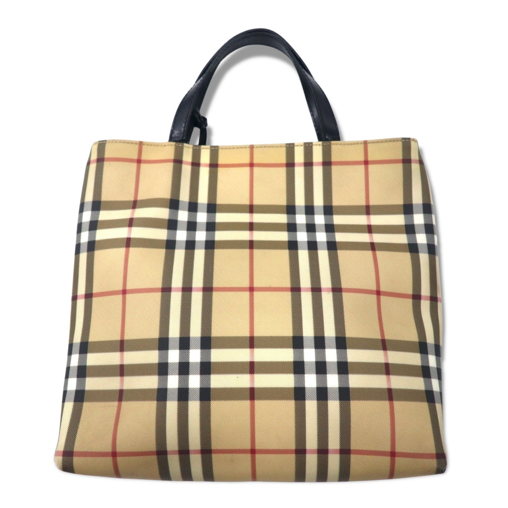 BURBERRY Borsa tote Nova Check Borsa a mano PVC Pelle Manici Beige