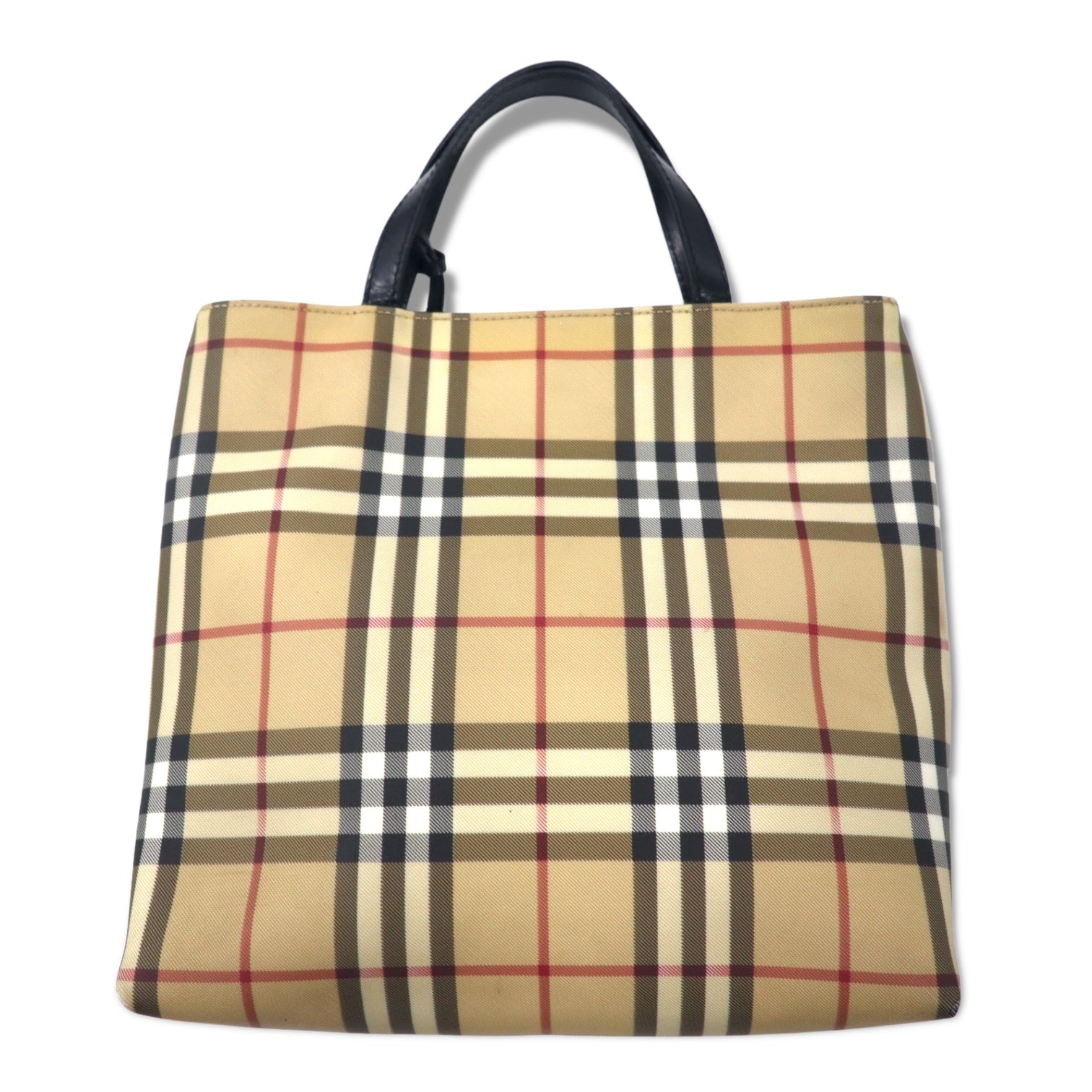 BURBERRY Borsa tote Nova Check Borsa a mano PVC Pelle Manici Beige