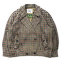 Burberrys × WILLIAM BROWN Giacca doppiopetto vintage in tweed 11AR marrone motivo gun club in lana
