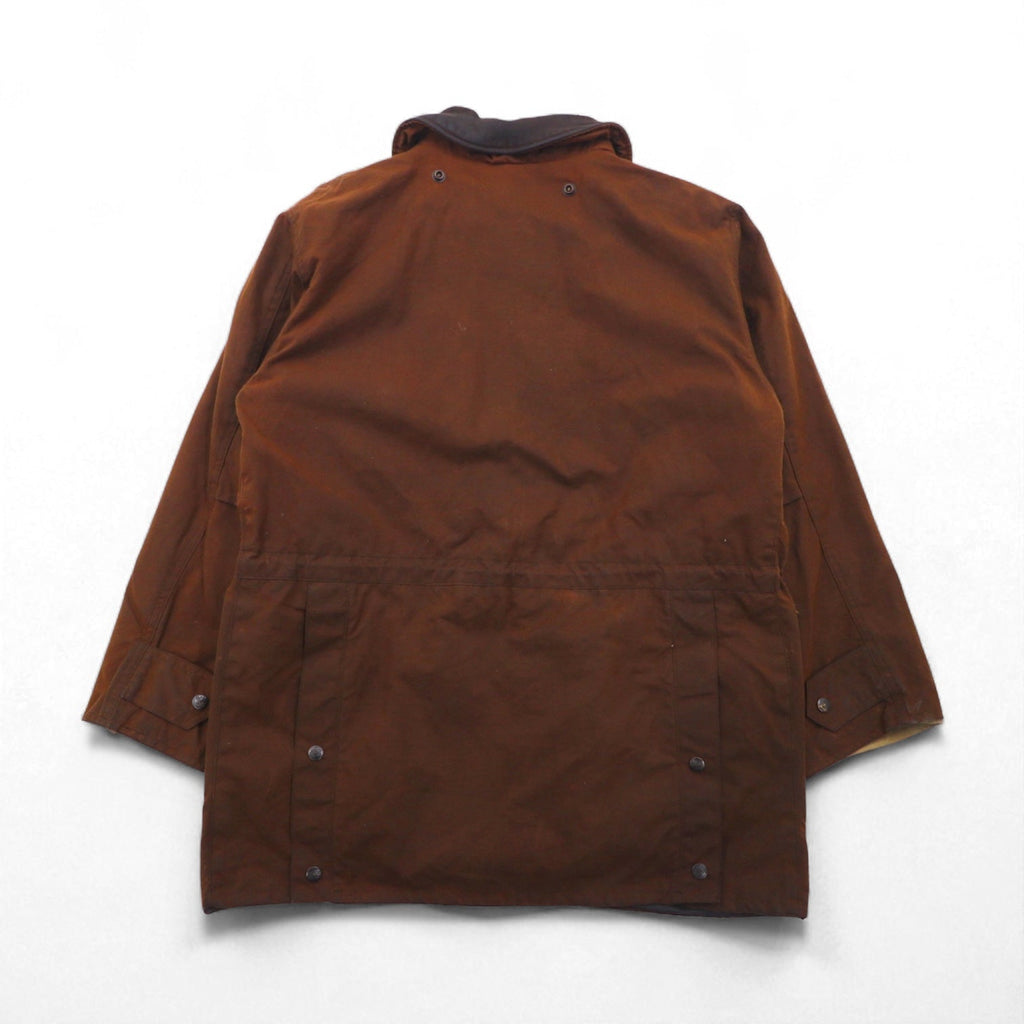 OUTBACK オイルド ハンティングジャケット L ブラウン 襟レザー ケープ付き COUNTRY MAN