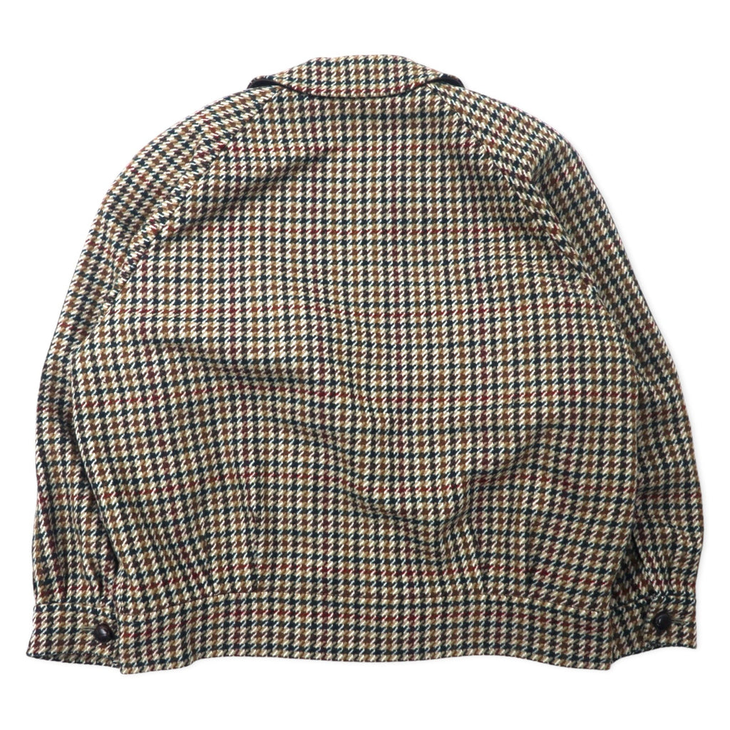 Burberrys × WILLIAM BROWN Giacca doppiopetto vintage in tweed 11AR marrone motivo gun club in lana