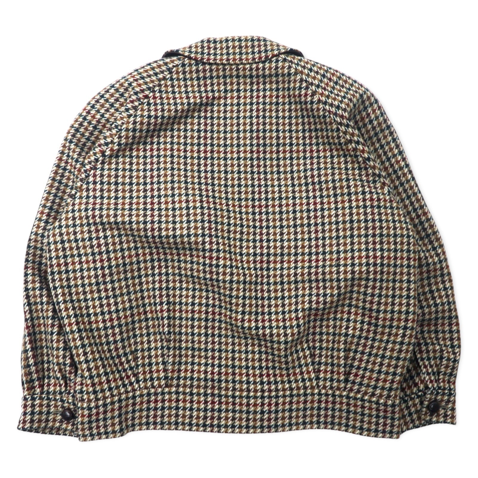 Burberrys × WILLIAM BROWN Giacca doppiopetto vintage in tweed 11AR marrone motivo gun club in lana