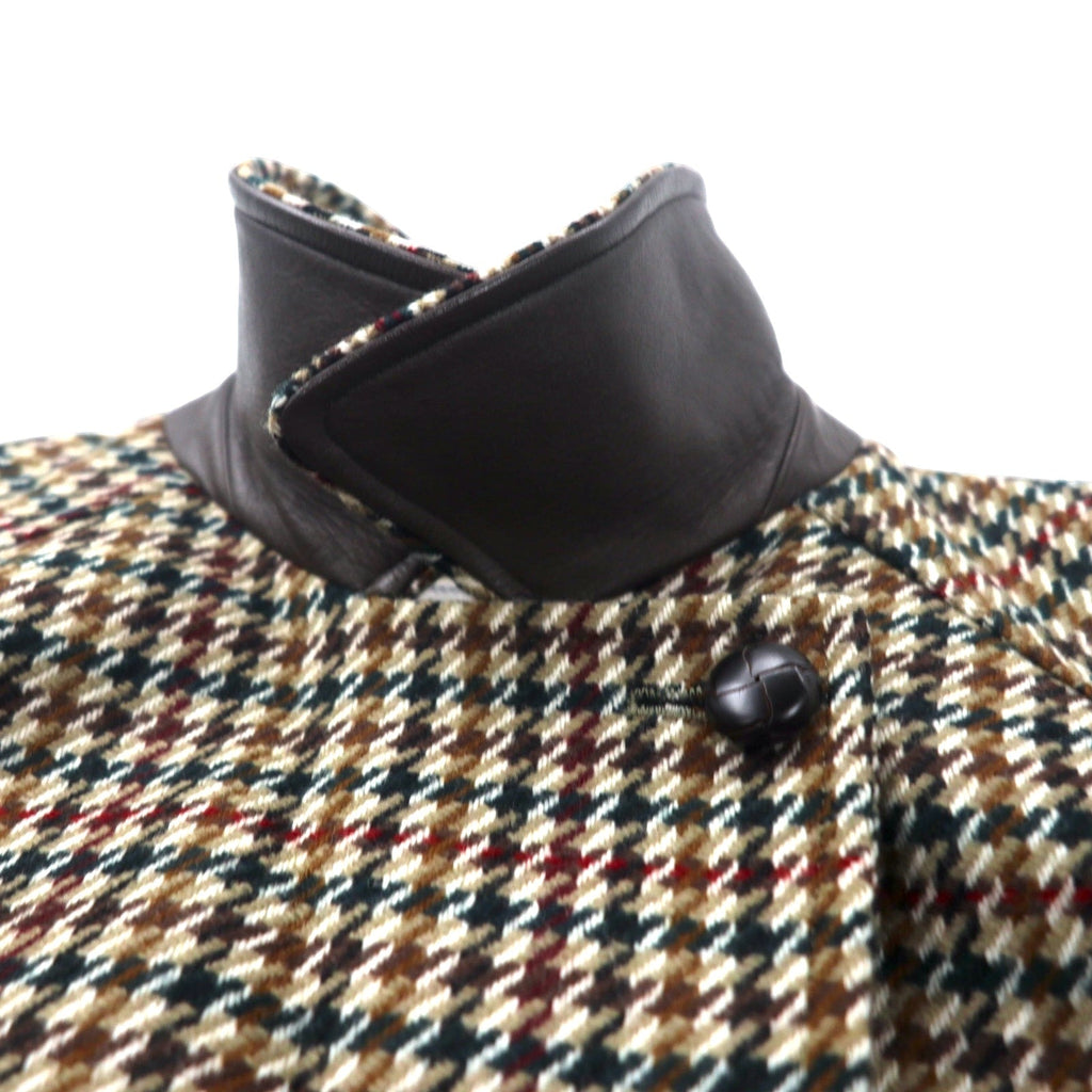 Burberrys × WILLIAM BROWN Giacca doppiopetto vintage in tweed 11AR marrone motivo gun club in lana