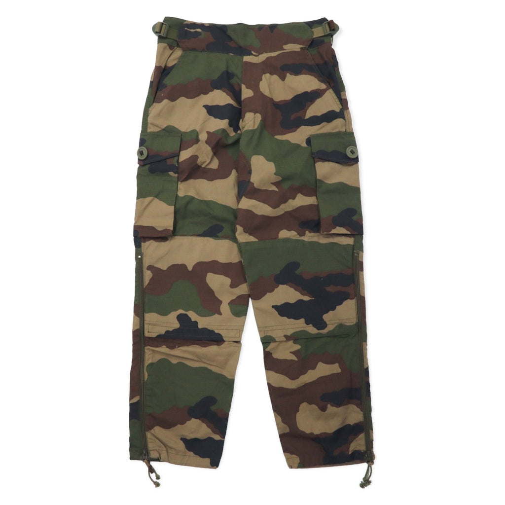 FRENCH ARMY Pantaloni cargo mimetici kaki con doppia ginocchiera in ripstop utility, con meccanismo militare LEO MINOR 2019