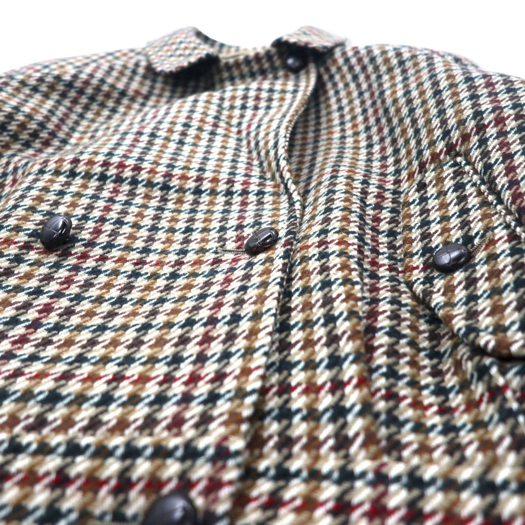 Burberrys × WILLIAM BROWN Giacca doppiopetto vintage in tweed 11AR marrone motivo gun club in lana