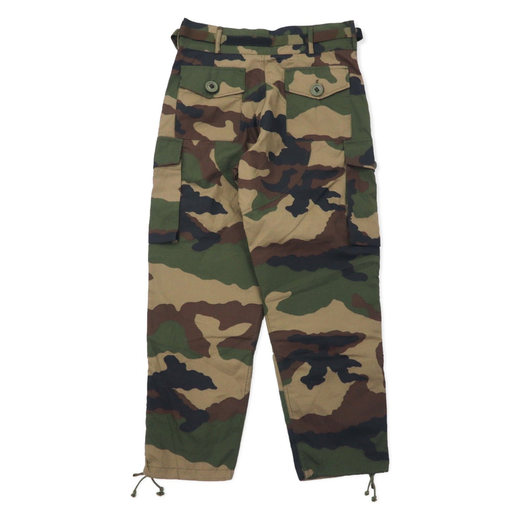FRENCH ARMY Pantaloni cargo mimetici kaki con doppia ginocchiera in ripstop utility, con meccanismo militare LEO MINOR 2019