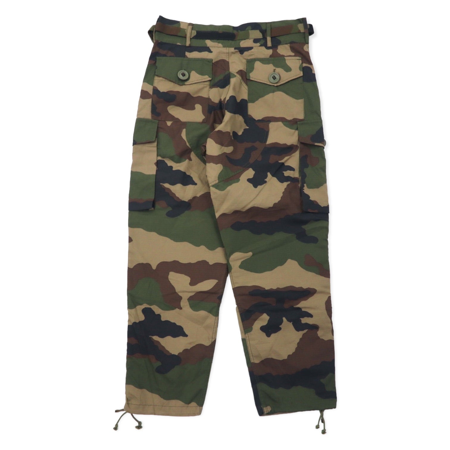 FRENCH ARMY Pantaloni cargo mimetici kaki con doppia ginocchiera in ripstop utility, con meccanismo militare LEO MINOR 2019