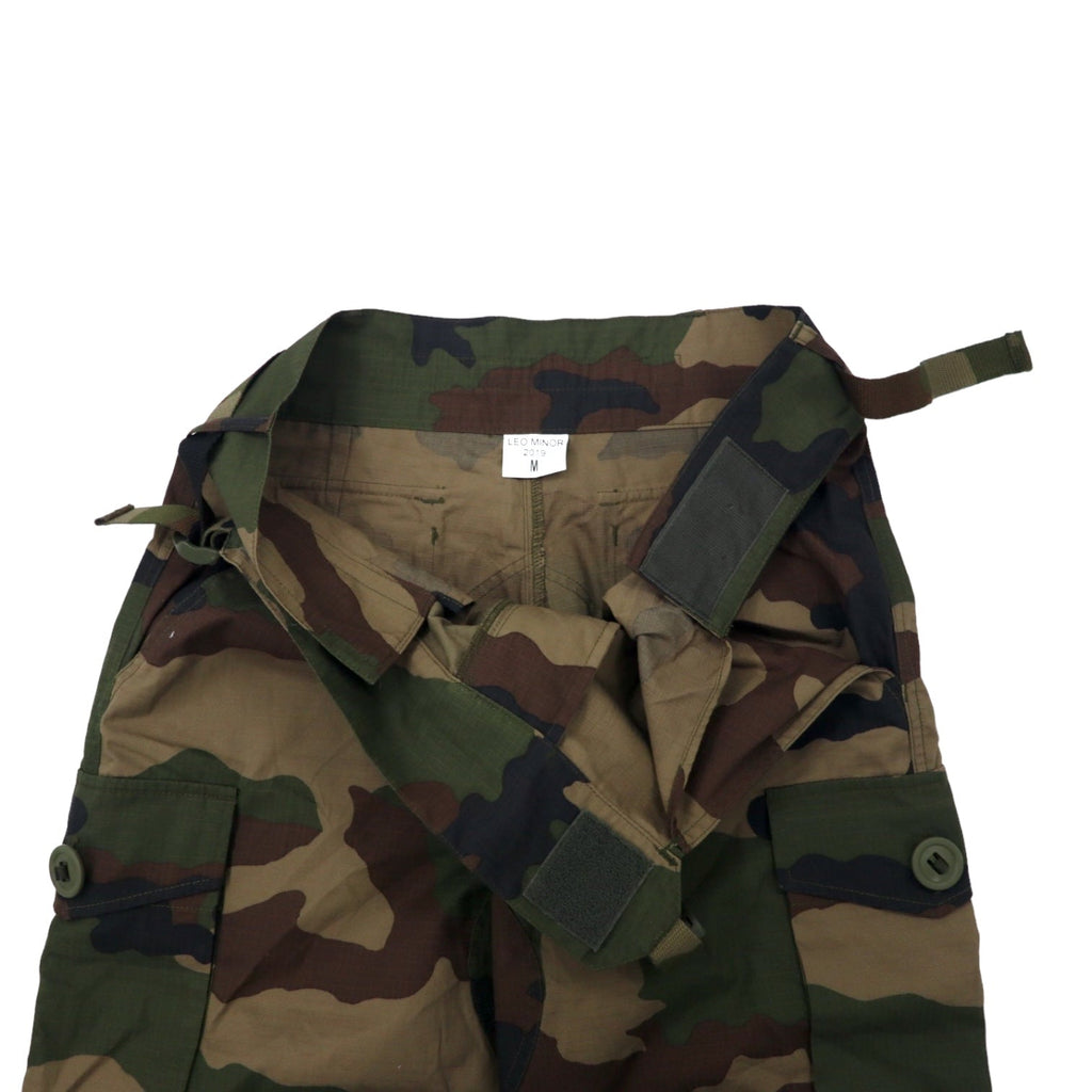 FRENCH ARMY Pantaloni cargo mimetici kaki con doppia ginocchiera in ripstop utility, con meccanismo militare LEO MINOR 2019