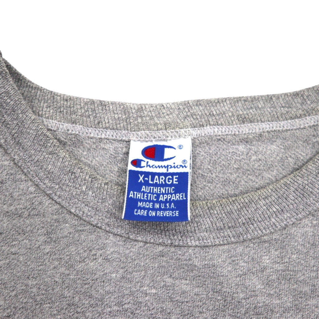 T-shirt Champion USA anni '90, stampa college, taglia XL, cotone grigio, Marin ATHLETICS