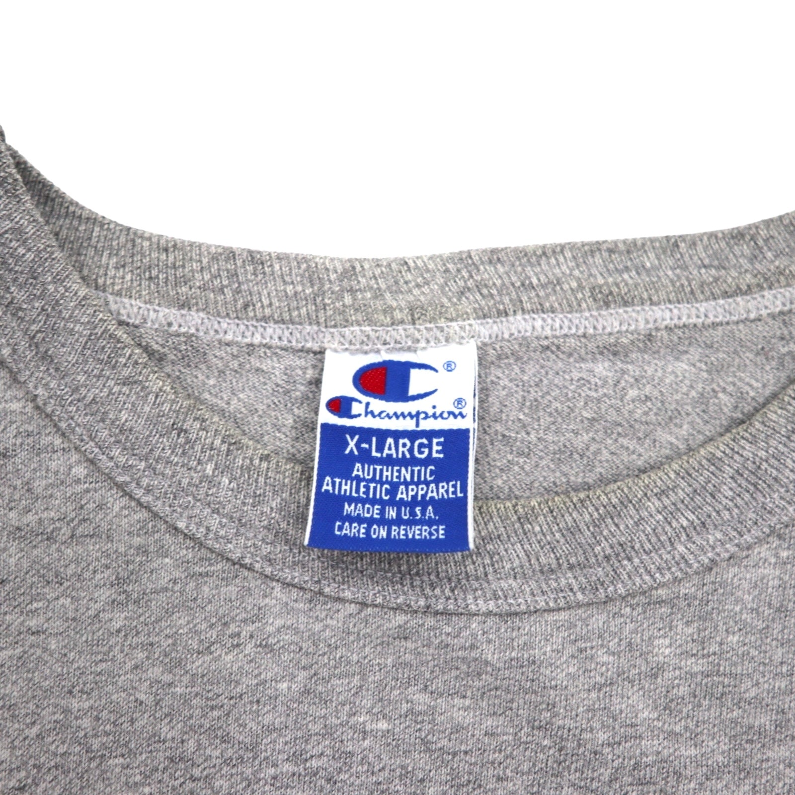 T-shirt Champion USA anni '90, stampa college, taglia XL, cotone grigio, Marin ATHLETICS