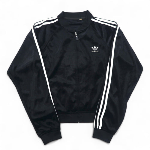 adidas 90s ATP velluto tuta giacca L nero logo Trifoglio 3 strisce