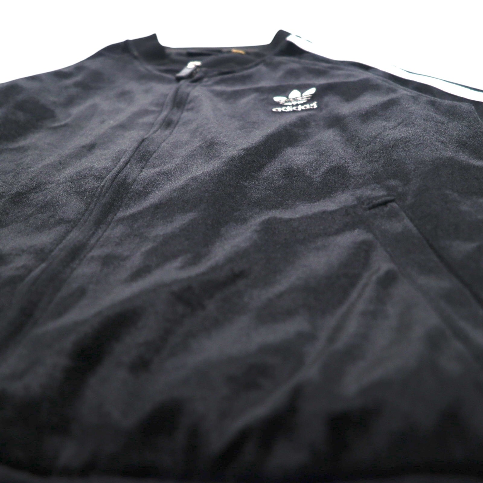 adidas 90s ATP velluto tuta giacca L nero logo Trifoglio 3 strisce