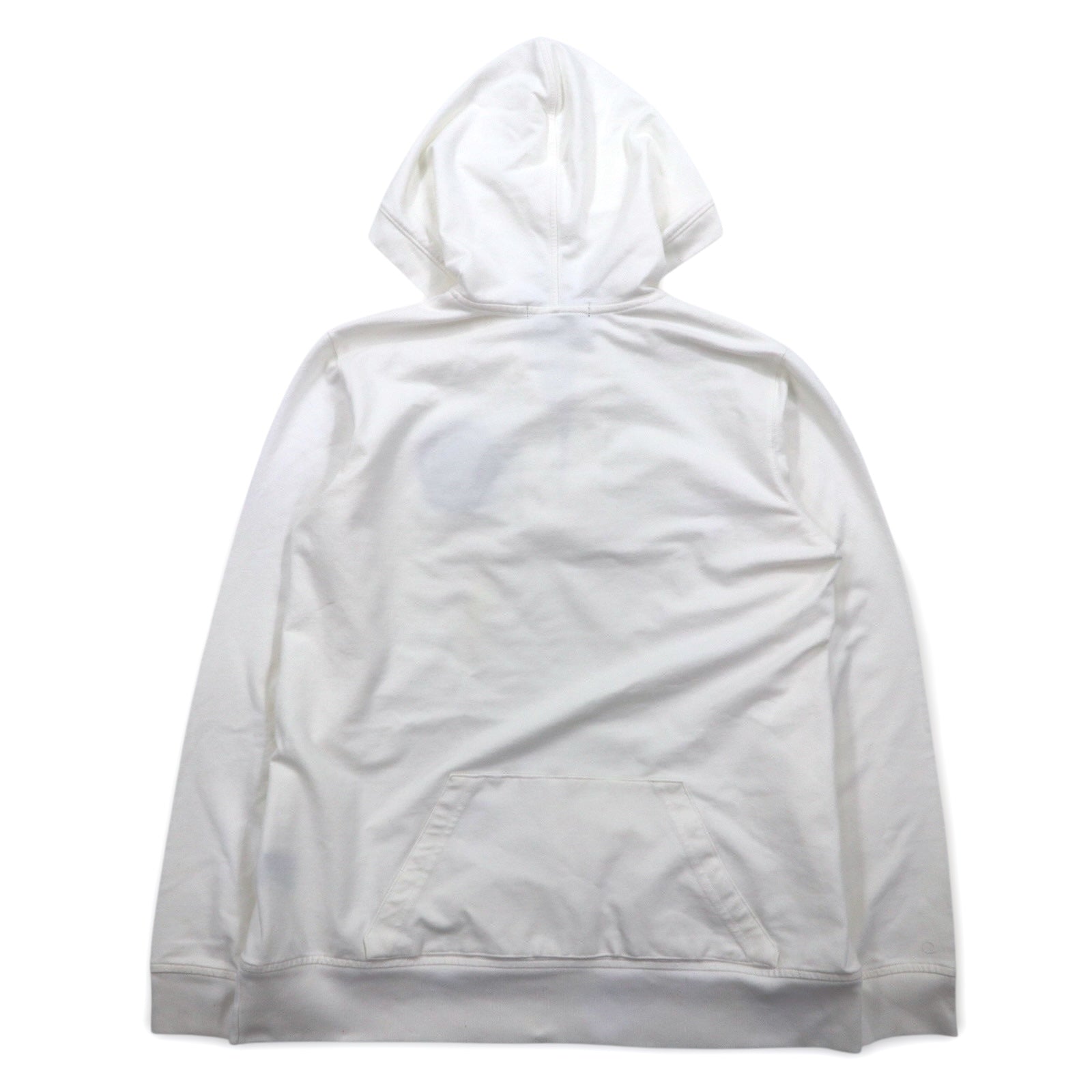 LAUREN ACTIVE RALPH LAUREN Anni '90 Skipper Hoodie M Bianco Bottoni a ginocchiera Logo con stemma ricamato