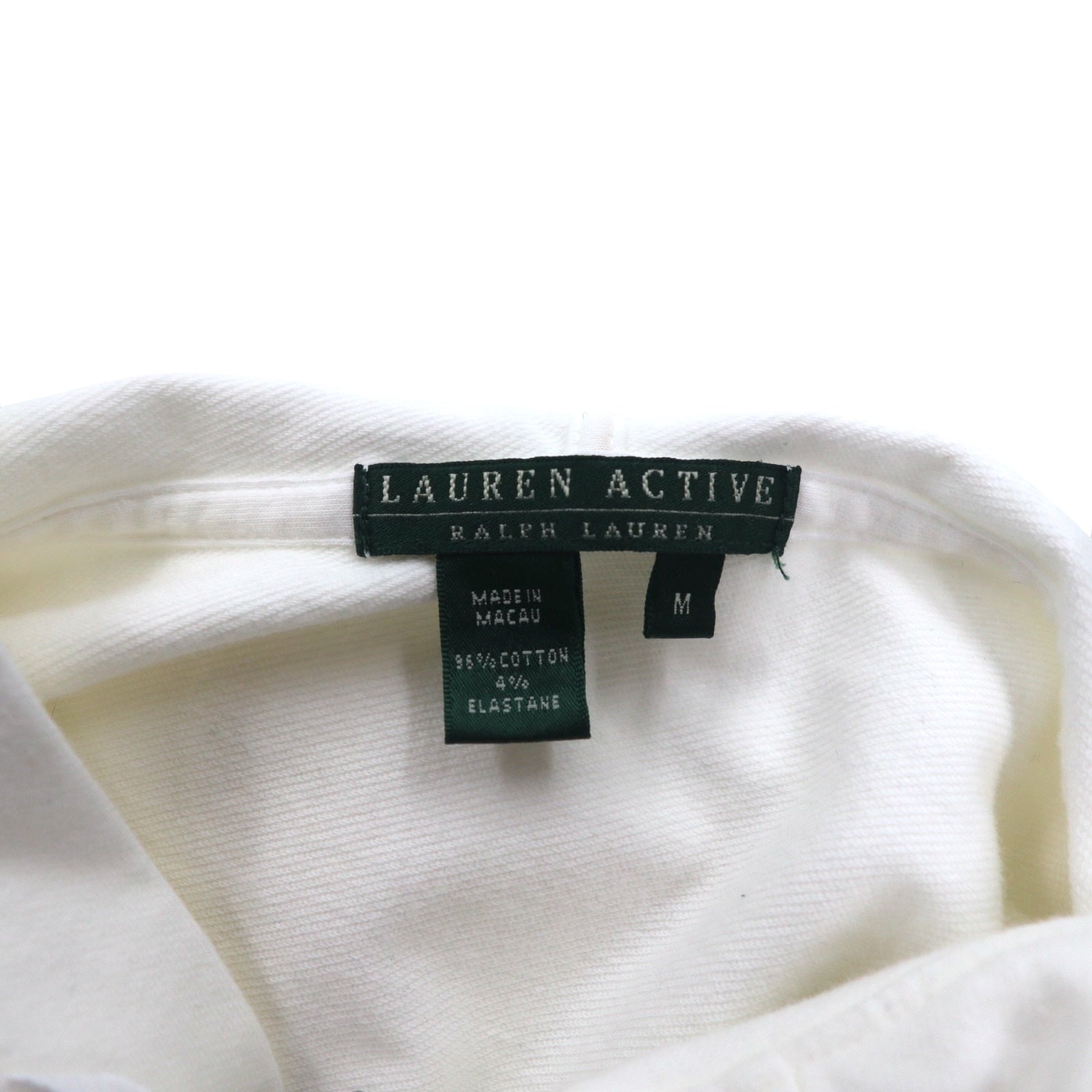 LAUREN ACTIVE RALPH LAUREN Anni '90 Skipper Hoodie M Bianco Bottoni a ginocchiera Logo con stemma ricamato