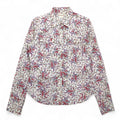 POLO JEANS CO. RALPH LAUREN Camicia western floreale S bianca con bottoni a pressione