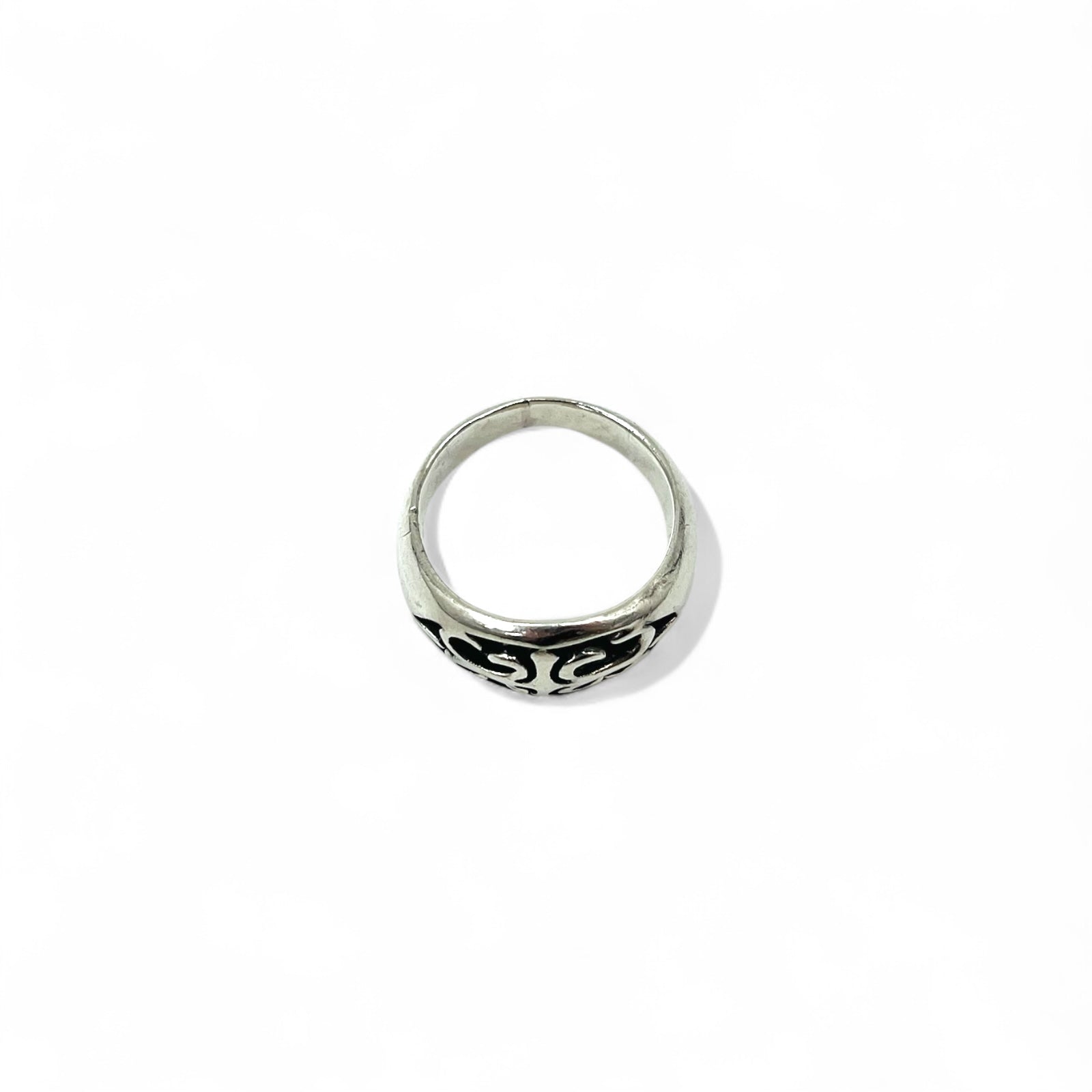 Vintage Silver Signet Ring シグネット フレア クロス リング 指輪 17号 シルバー 925 ゴシック