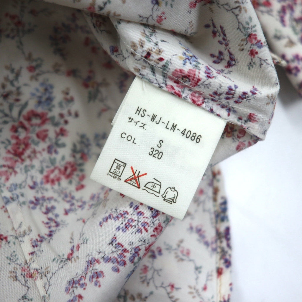 POLO JEANS CO. RALPH LAUREN Camicia western floreale S bianca con bottoni a pressione