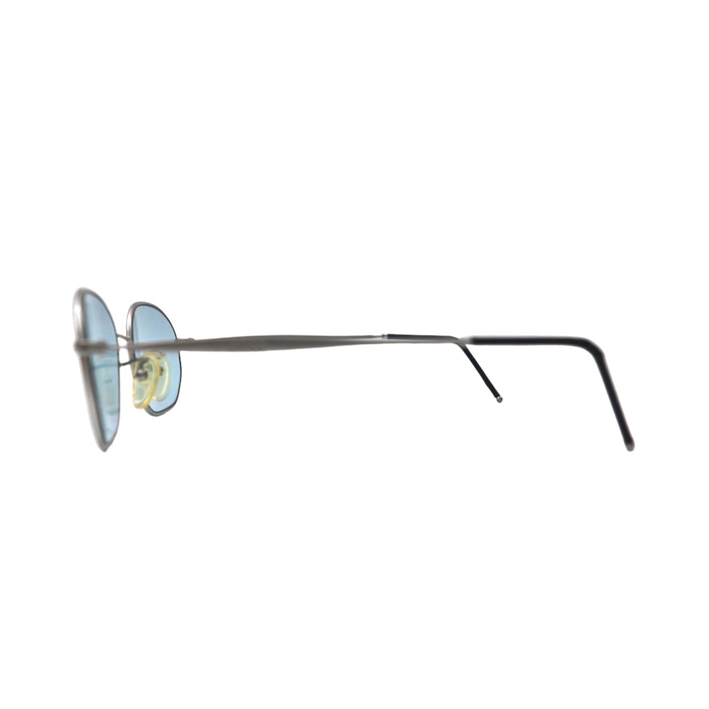 HUGO BOSS Occhiali da Sole Ovali Made in Italy Metallo Argento Lenti Colorate Blu 4757 70 54◻︎19 145