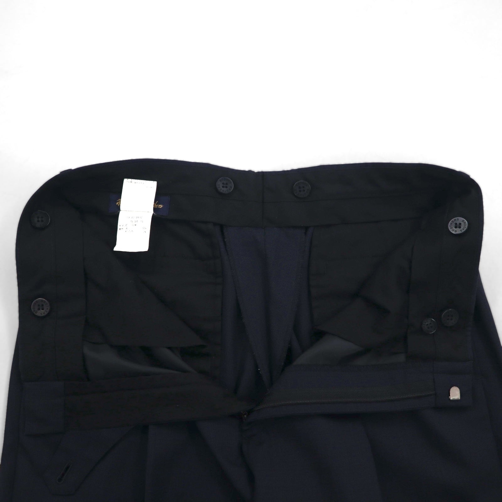 Brooks Brothers 3B スーツ セットアップ M ネイビー ウール 2タック ワイド