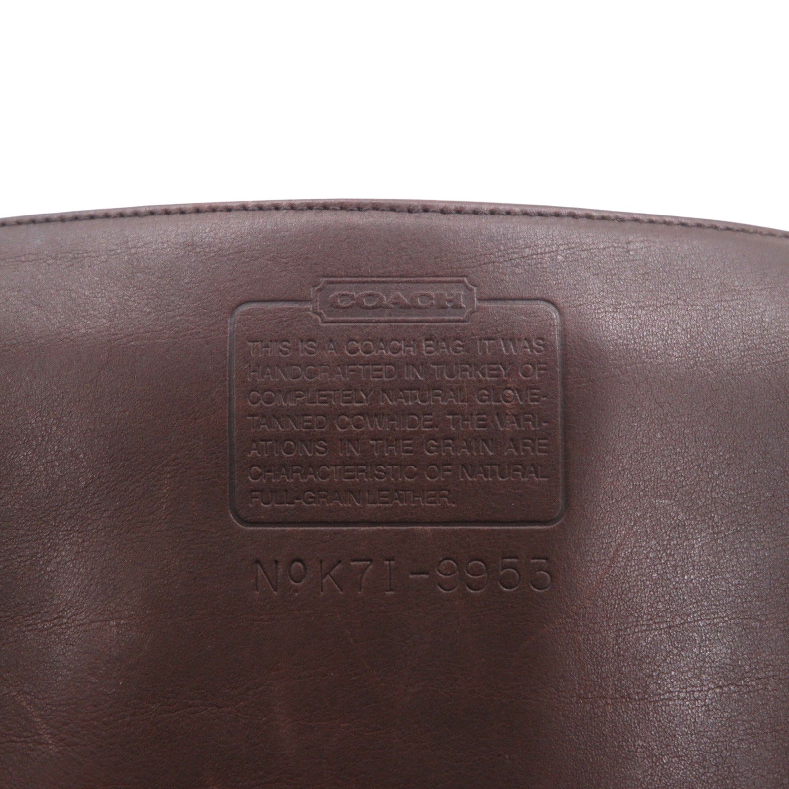 COACH オールドコーチ バケツ型 ショルダーバッグ ブラウン レザー 牛革 9953 ヴィンテージ