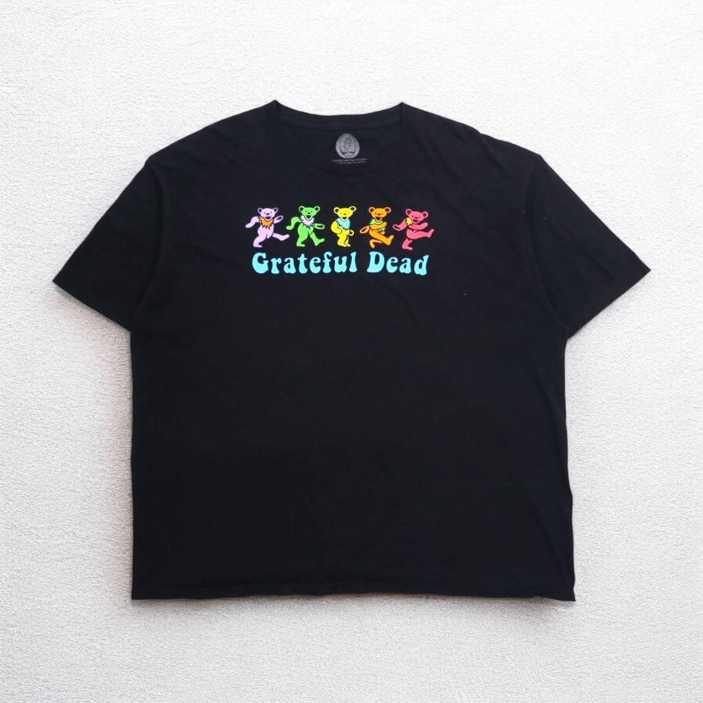 Grateful Dead Dancing Bear T-shirt da band 3XL nero cotone made in Mexico