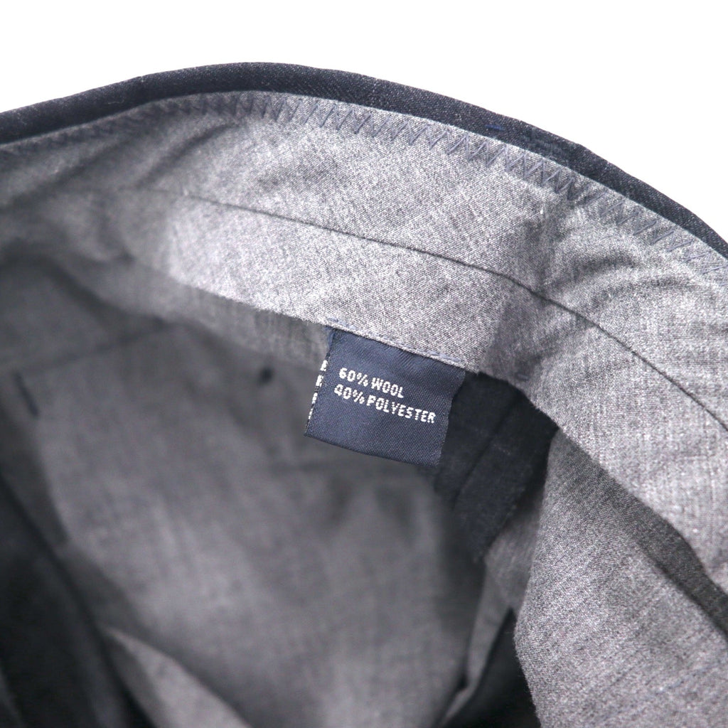 NAUTICA RIGGER Pantaloni ampi a pieghe in lana a quadri, vestibilità classica, taglia L, colore grigio