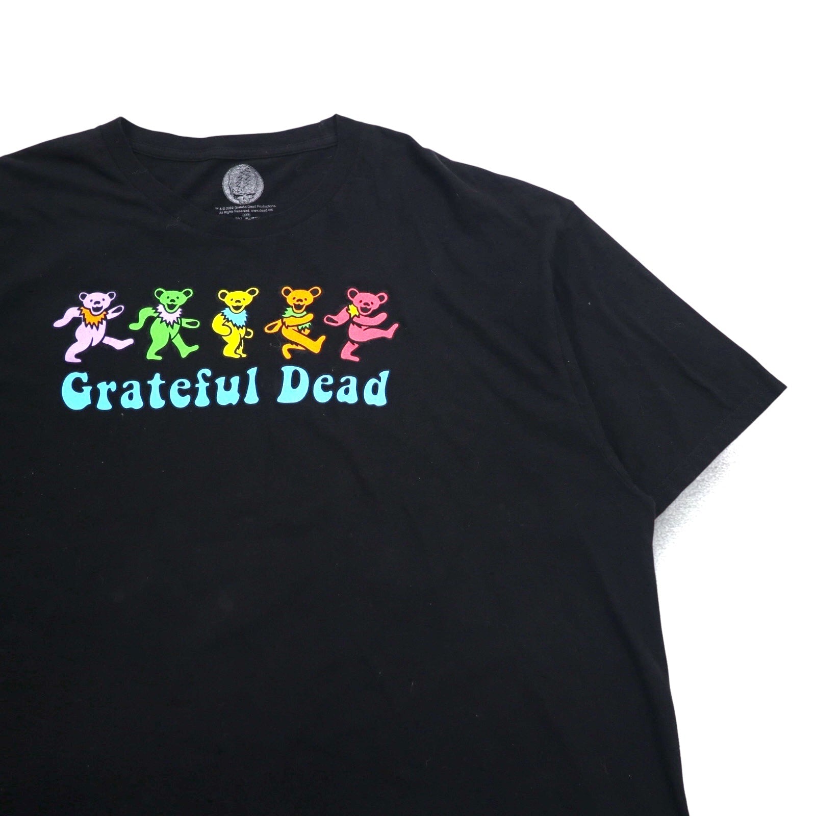 Grateful Dead Dancing Bear T-shirt da band 3XL nero cotone made in Mexico