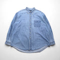RALPH LAUREN 90年代 BIG SHIRT デニム ボタンダウンシャツ 2XL インディゴ ブルー スモールポニー刺繍 ビッグサイズ