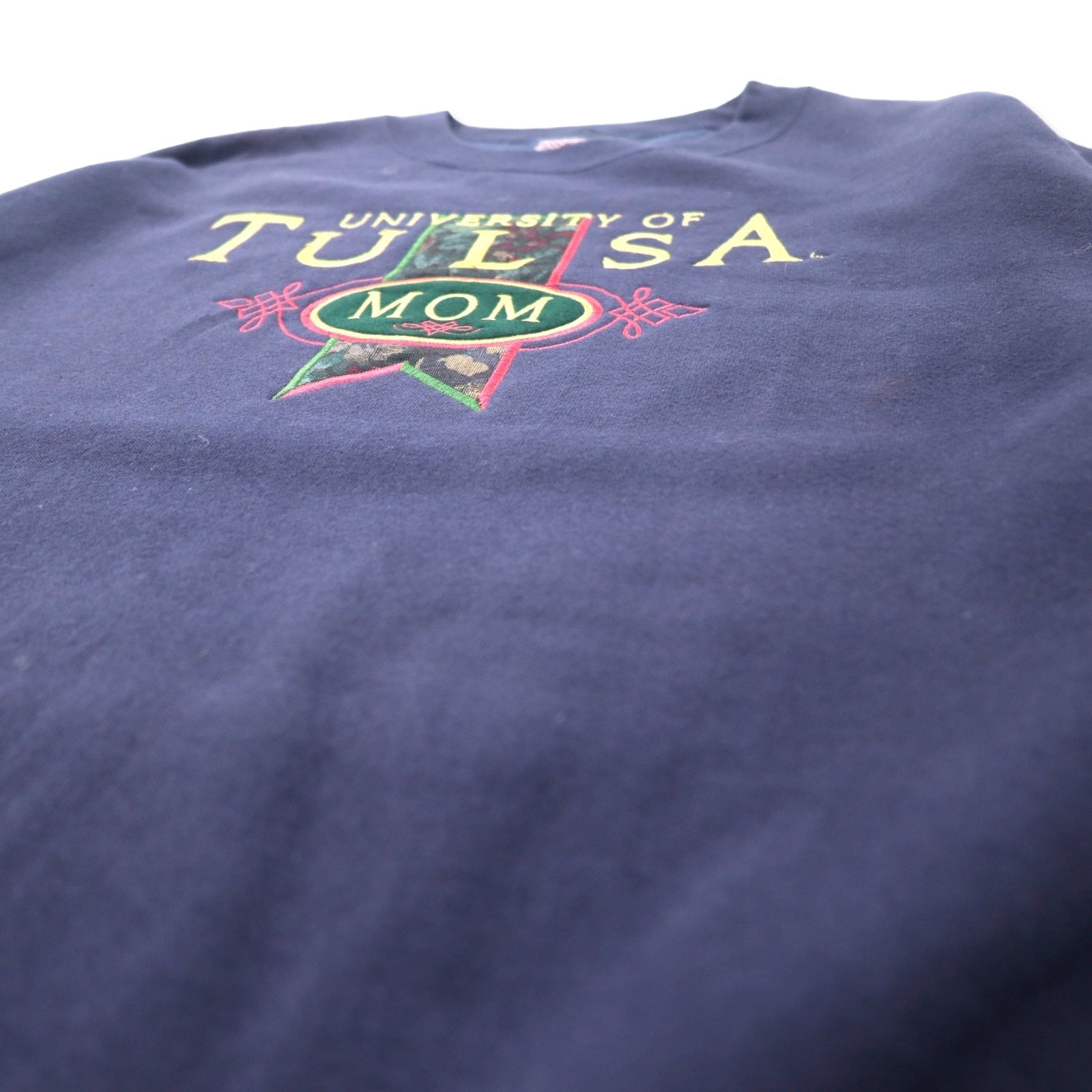 JAN SPORT USA 90s felpa ricamata college M blu navy cotone interno felpato UNIVERSITY OF TULSA
