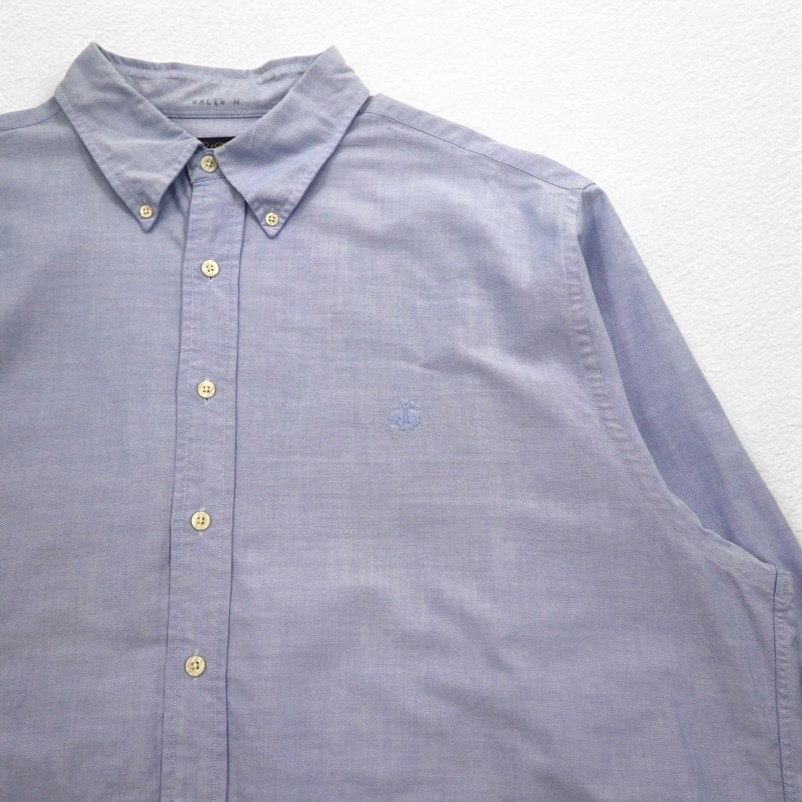 Brooks Brothers Camicia button-down Oxford in cotone Supima 2XL blu taglia grande con logo ricamato