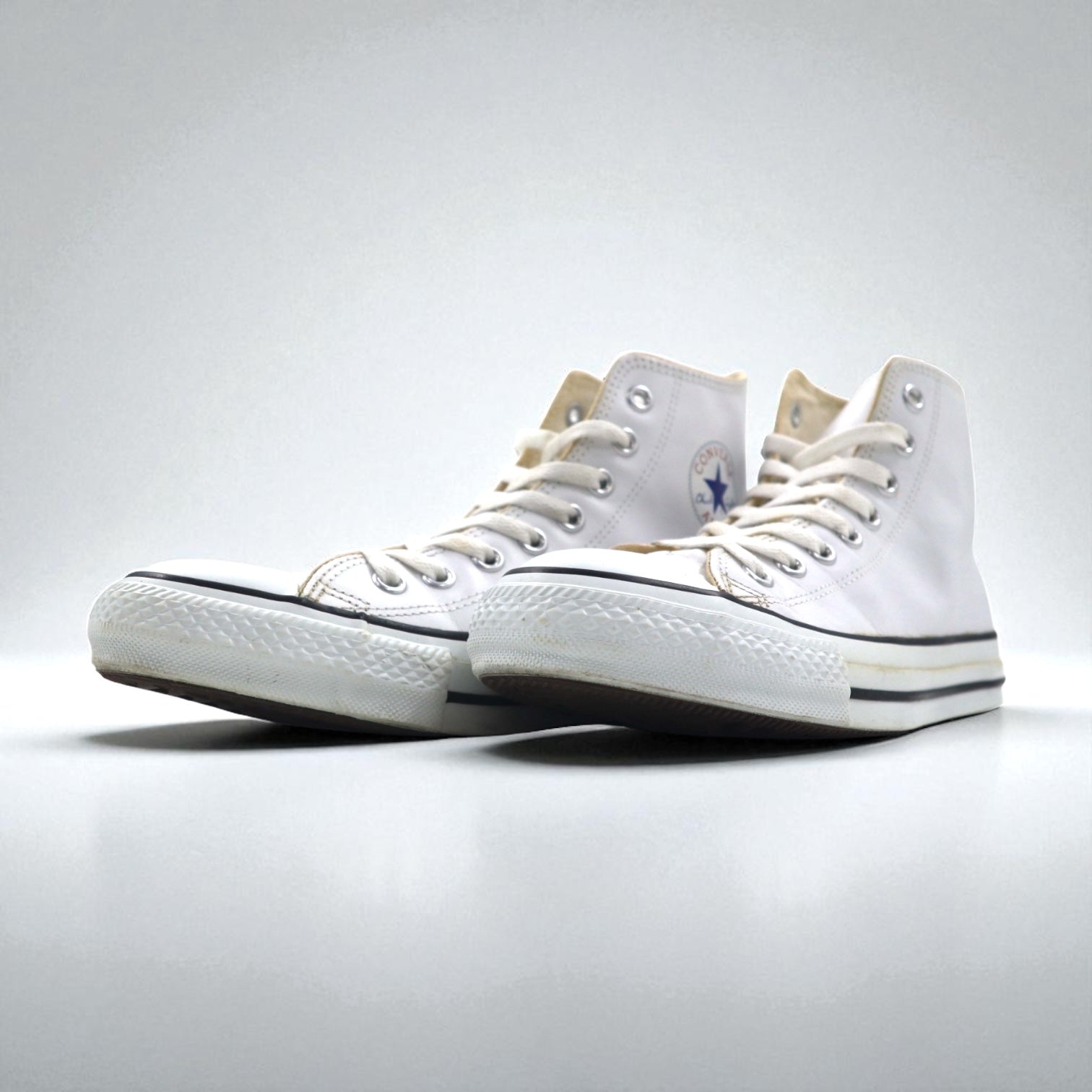 CONVERSE All Star in pelle alta 26 cm bianco pelle 18615