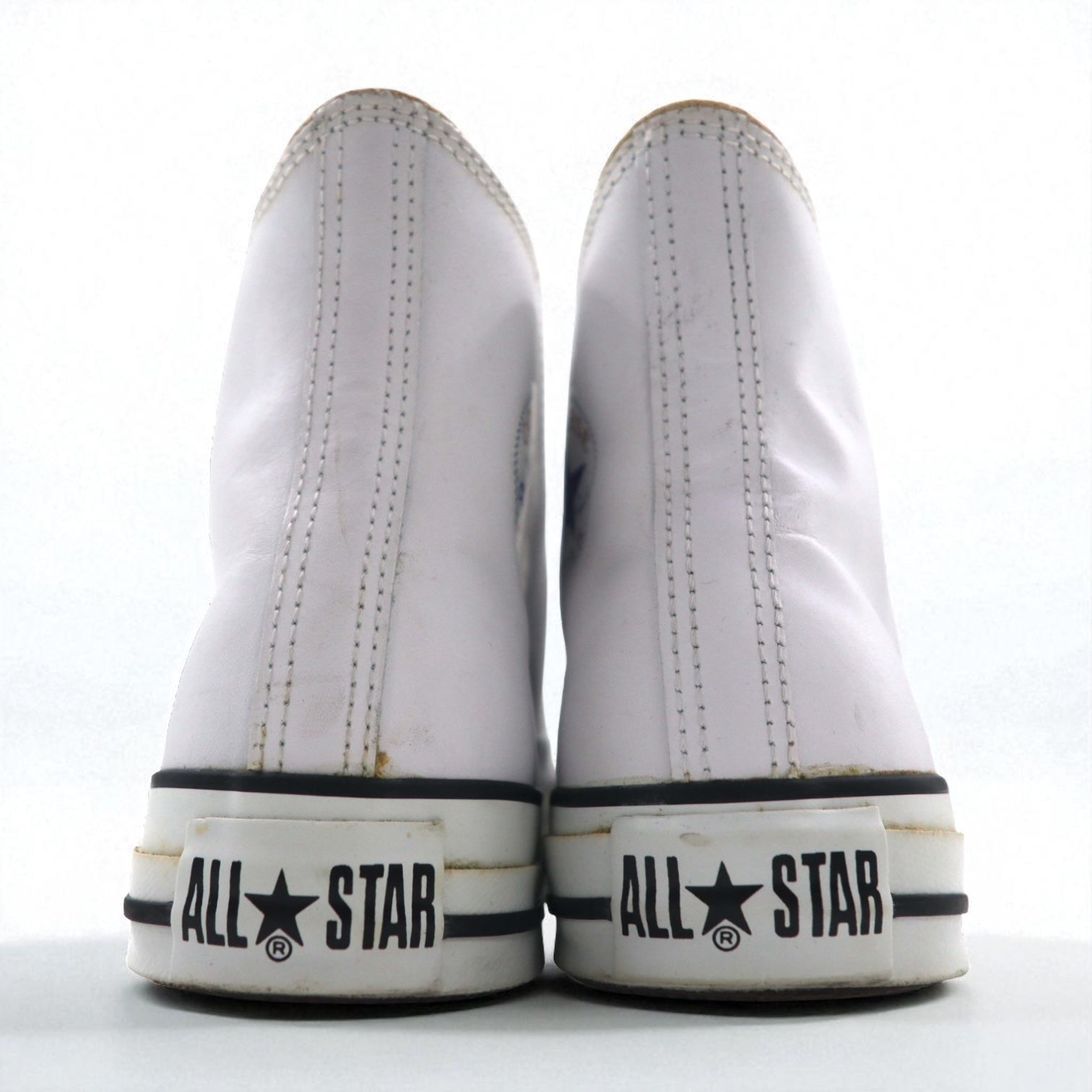 CONVERSE All Star in pelle alta 26 cm bianco pelle 18615