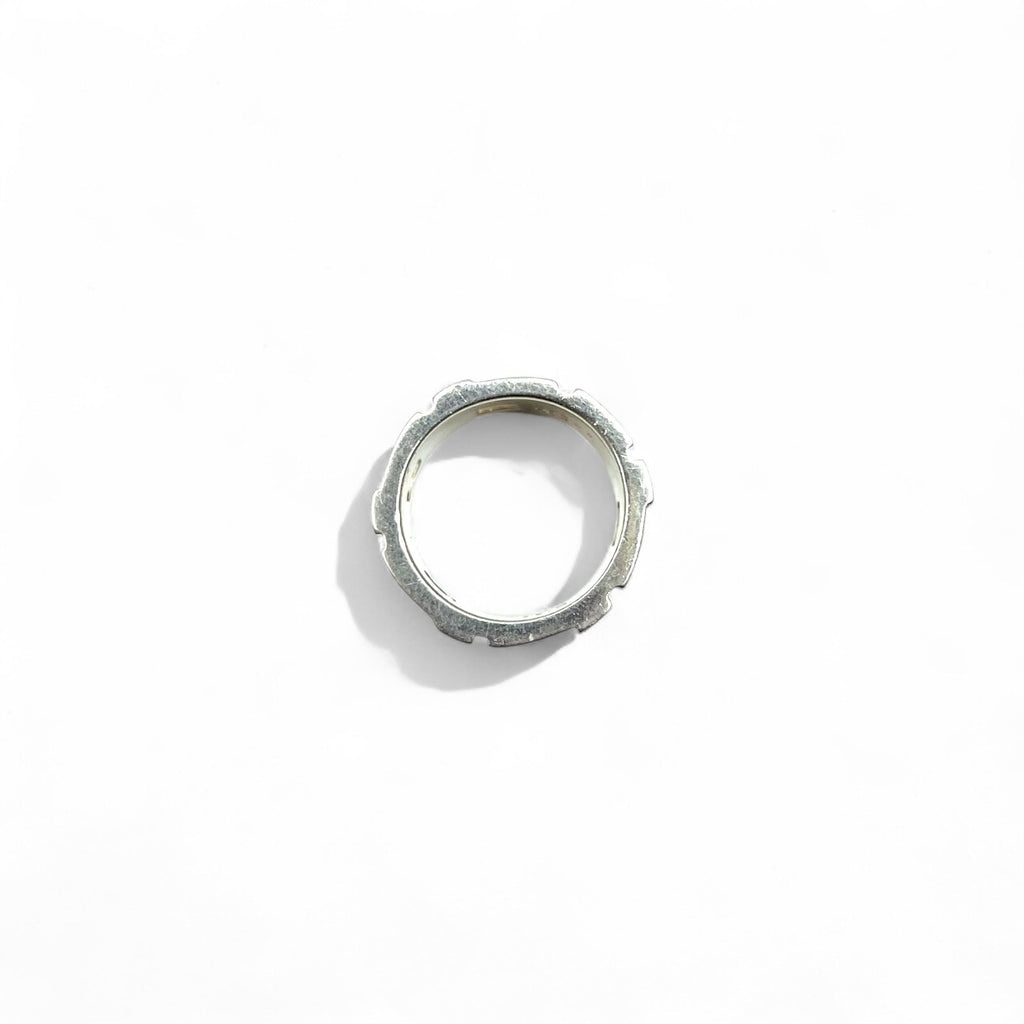 GUCCI Anello Modanista a Fascia Larga Misura 12 Argento 925 Quadrato Made in Italy