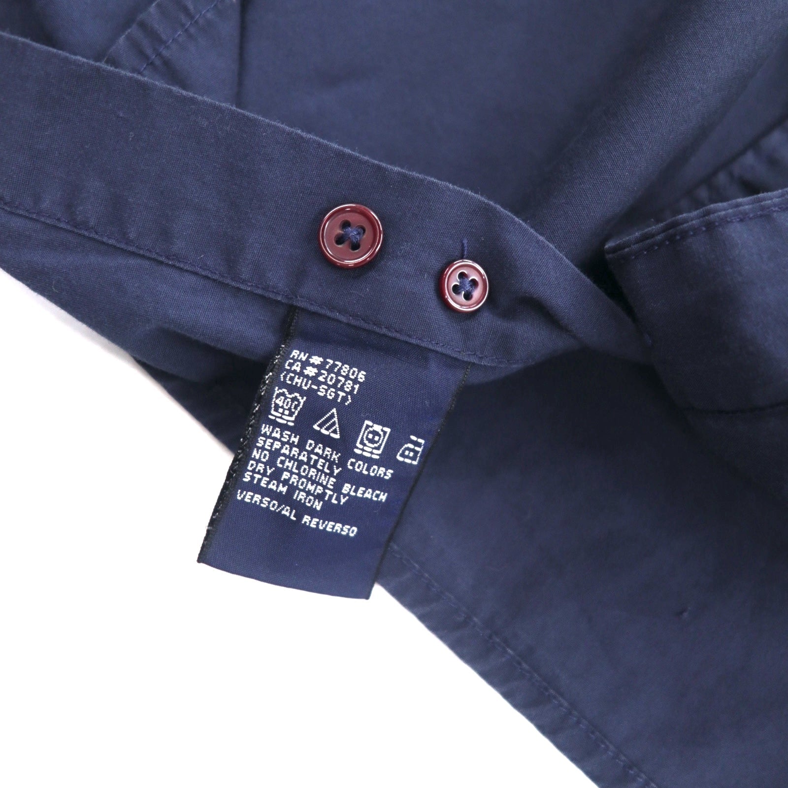TOMMY HILFIGER anni '90 camicia elegante XXL blu navy taschino sul petto oversize logo