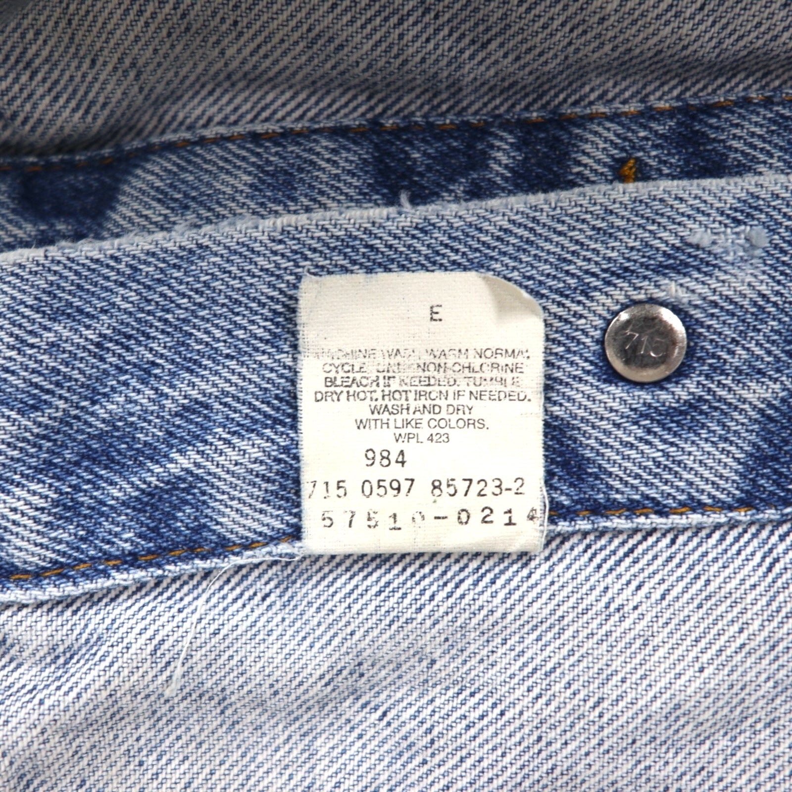 Levi's anni '90, Made in USA, giacca trucker in denim modello 3rd tipo, Gジャン, XL, indaco blu, 57510-0214