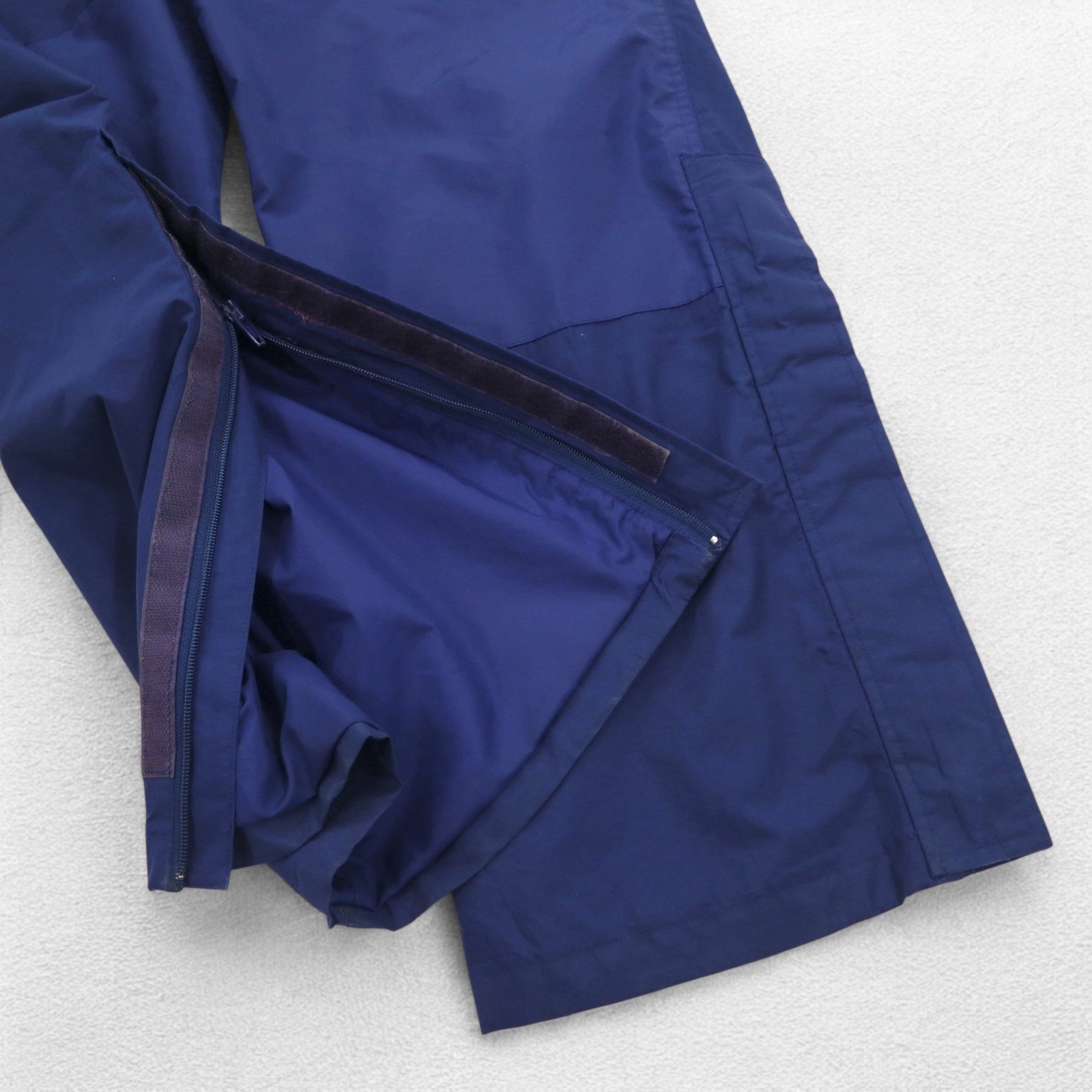 Cabela's anni '80 GORE-TEX Nylon Shell Pants M Blu scuro Cerniere sulle caviglie Spacchi
