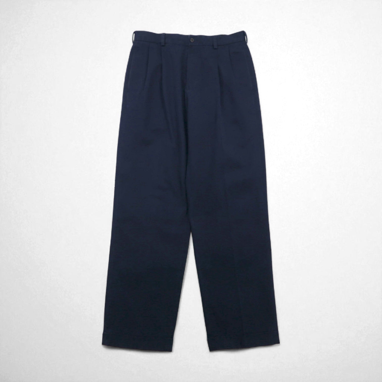 Brooks Brothers ADVANTAGE CHINO ELLIOT 2タック ワイド チノパンツ M ネイビー コットン