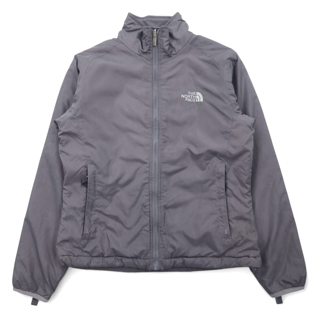 THE NORTH FACE Giacca imbottita con fodera in pile, imbottitura, taglia XS, grigio, poliestere, logo ricamato, coulisse