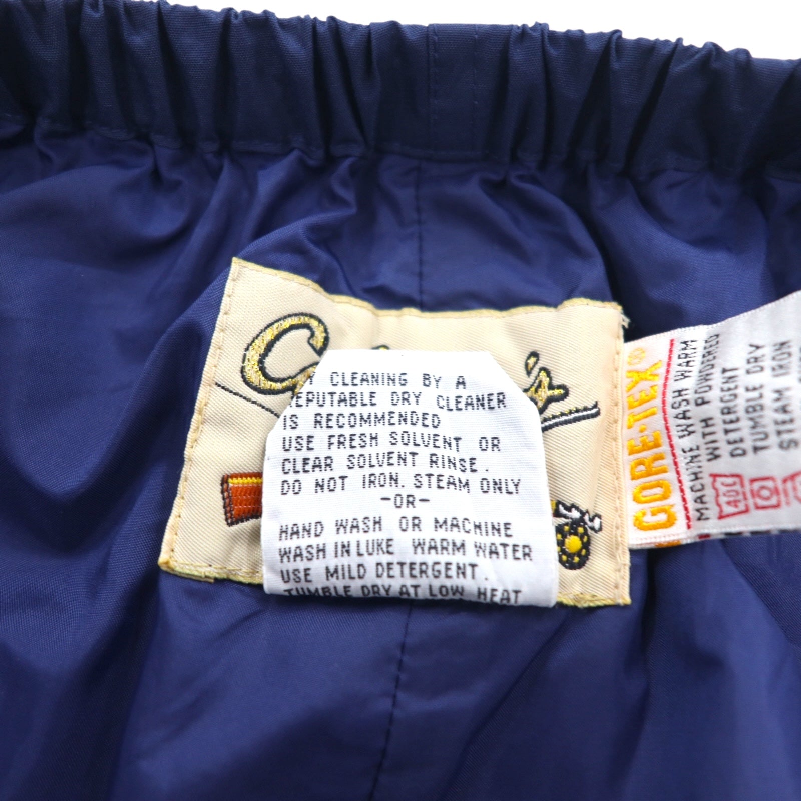 Cabela's anni '80 GORE-TEX Nylon Shell Pants M Blu scuro Cerniere sulle caviglie Spacchi
