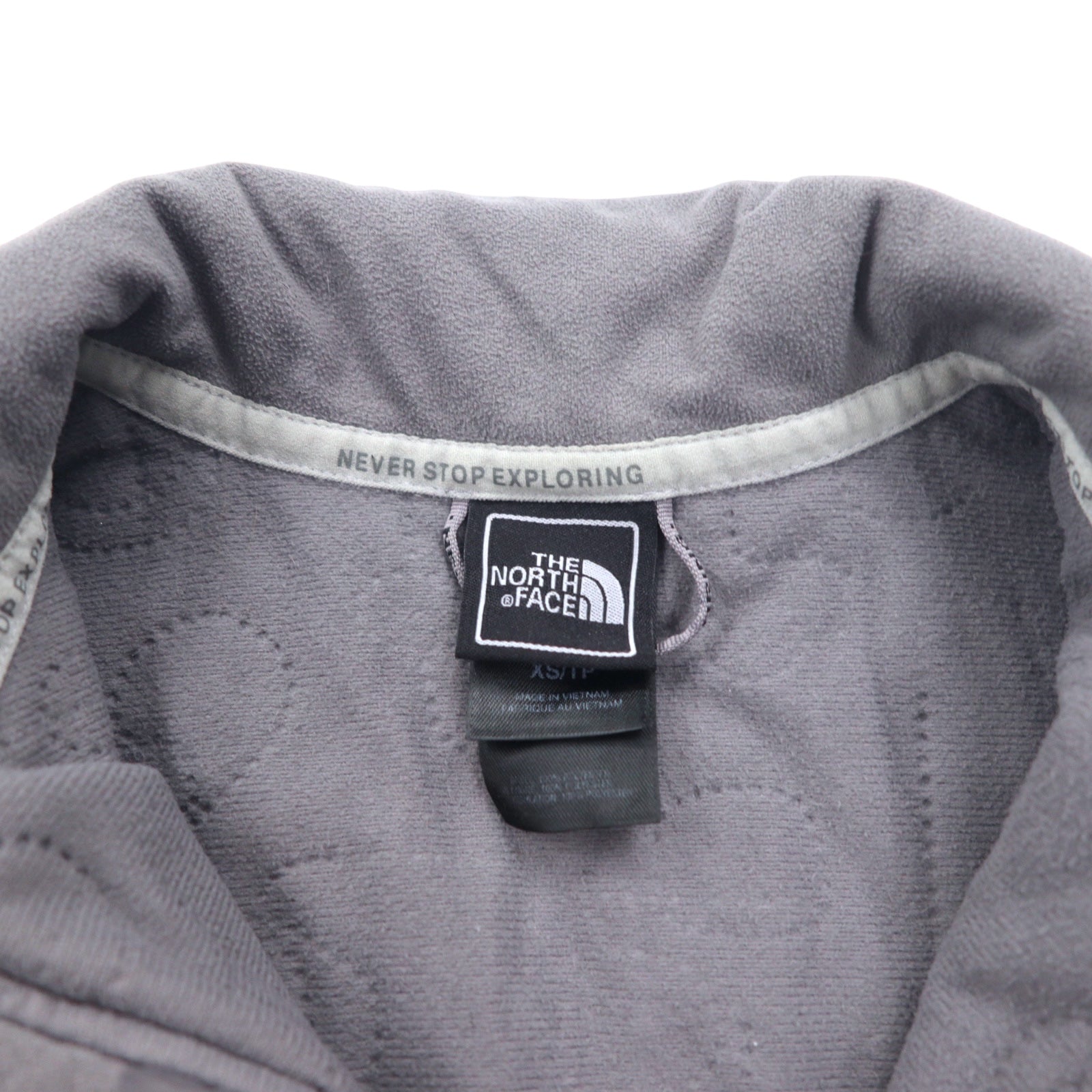 THE NORTH FACE Giacca imbottita con fodera in pile, imbottitura, taglia XS, grigio, poliestere, logo ricamato, coulisse