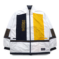 KAPPA Anni '90 Track Jacket Tuta XL Bianco Color Block Fodera in rete Logo ricamato