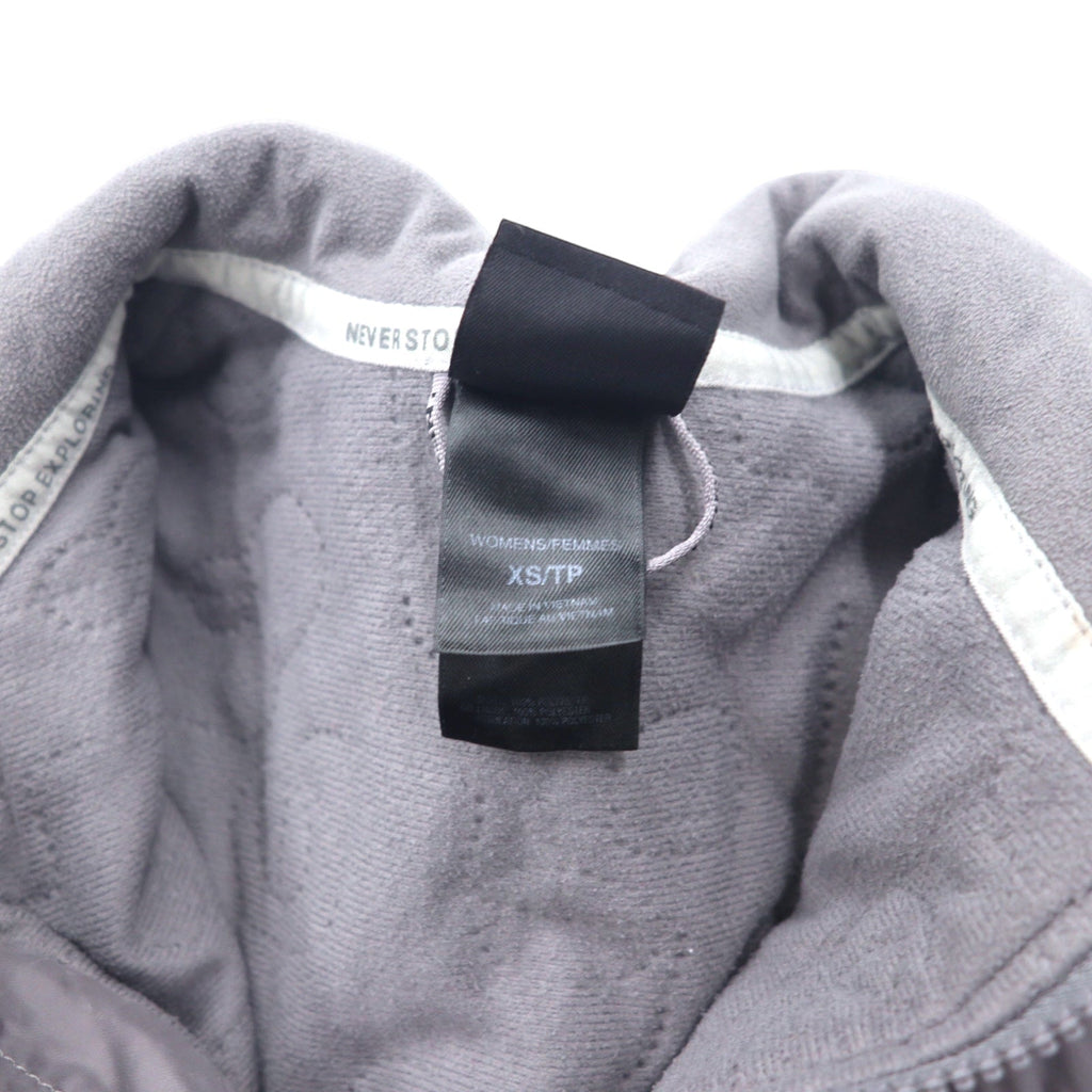 THE NORTH FACE Giacca imbottita con fodera in pile, imbottitura, taglia XS, grigio, poliestere, logo ricamato, coulisse