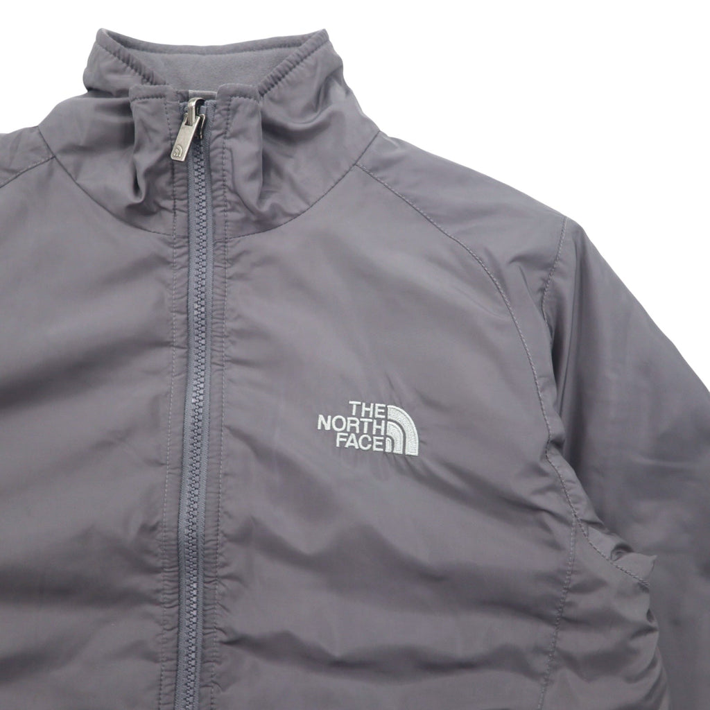 THE NORTH FACE Giacca imbottita con fodera in pile, imbottitura, taglia XS, grigio, poliestere, logo ricamato, coulisse