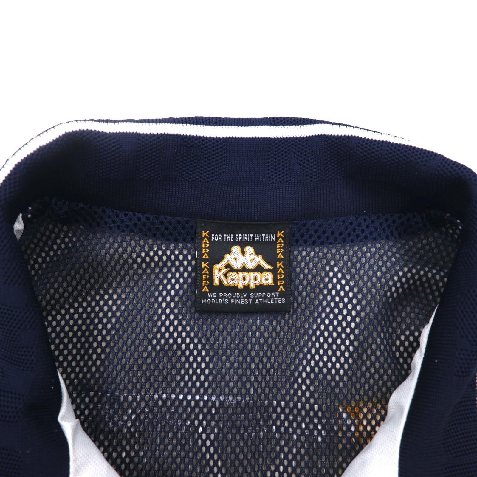KAPPA Anni '90 Track Jacket Tuta XL Bianco Color Block Fodera in rete Logo ricamato