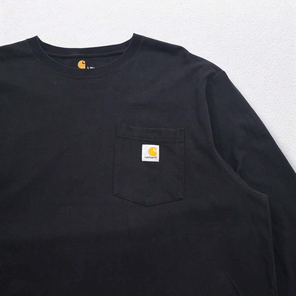 Carhartt Original Fit T-shirt a manica lunga Nera in cotone L TALL ORIGINAL FIT